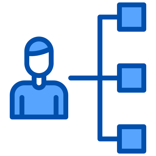 project management xnimrodx Blue icoon