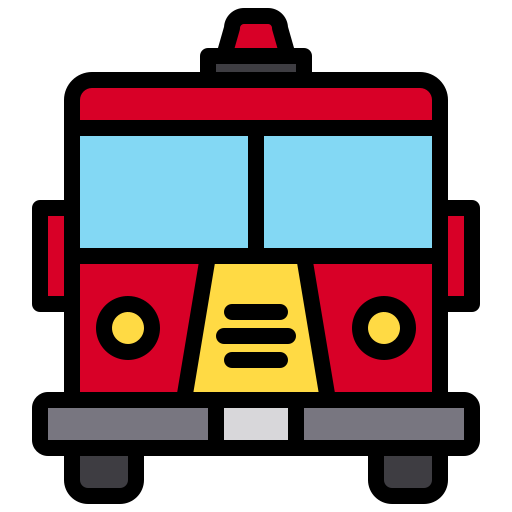 wóz strażacki xnimrodx Lineal Color ikona
