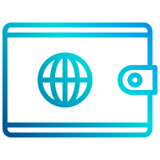 Online wallet xnimrodx Lineal Gradient icon