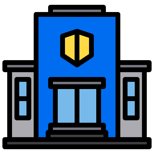 Police station xnimrodx Lineal Color icon
