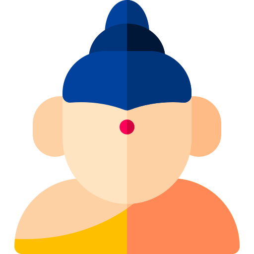 buddha Basic Rounded Flat icon