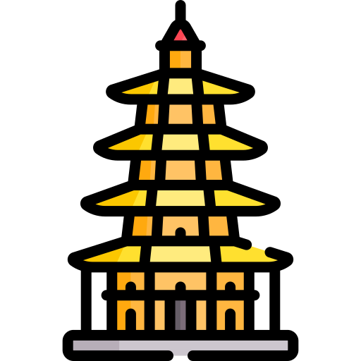 pagoda de dragón y tigre Special Lineal color icono