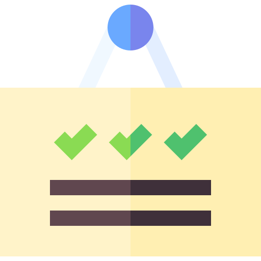 certificato Basic Straight Flat icona