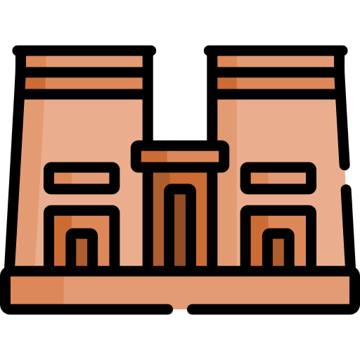 philae tempel Special Lineal color icon