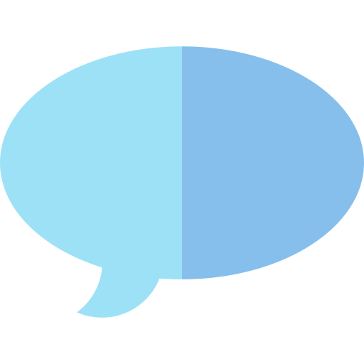 Speech bubble Basic Straight Flat icon