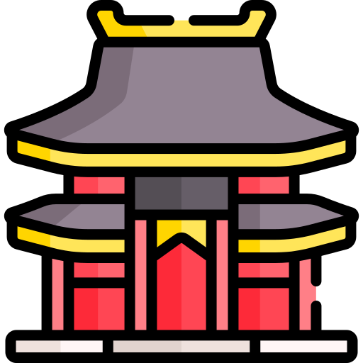 byodo en el templo Special Lineal color icono
