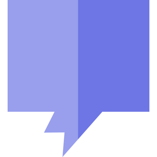 Speech bubble Basic Straight Flat icon