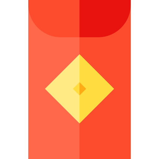 Red envelope Basic Straight Flat icon