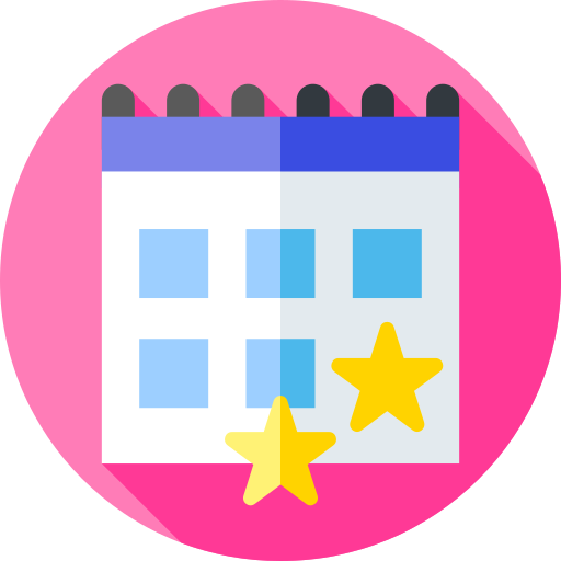 Calendar Flat Circular Flat icon