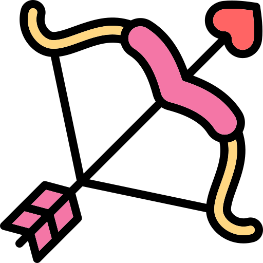 큐피드 활 Generic Outline Color icon