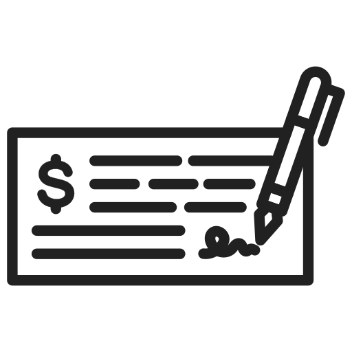 cheque Generic Detailed Outline icono