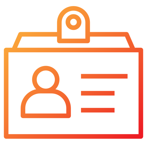 carte d'identité Generic Gradient Icône