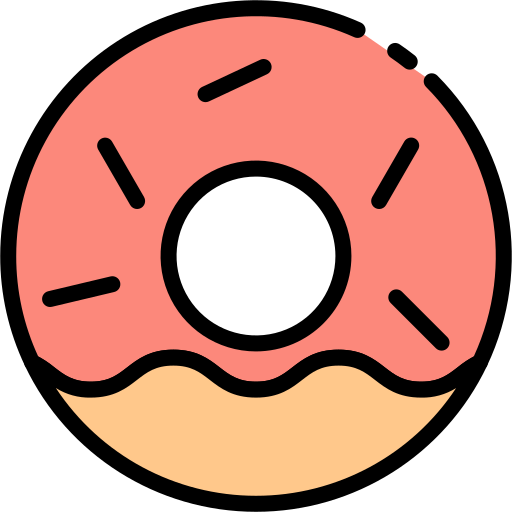 donut Generic Outline Color icoon