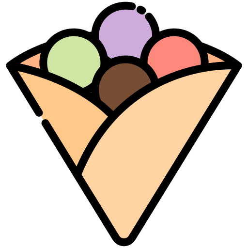 クレープ Generic Outline Color icon