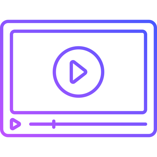 Video player Generic Gradient icon