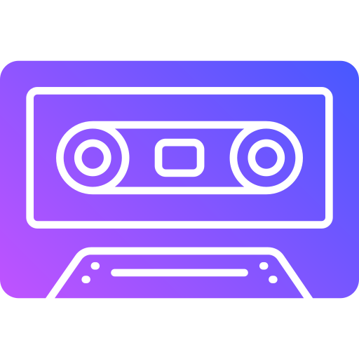 cassette Generic Flat Gradient Icône