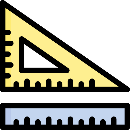 driehoekige liniaal Generic Outline Color icoon