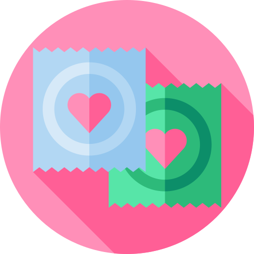 Condom Flat Circular Flat icon