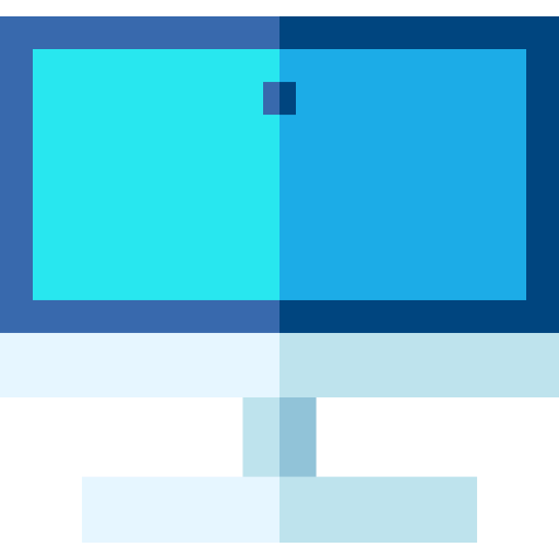 Computer screen Basic Straight Flat icon