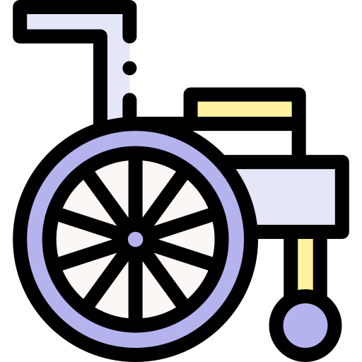 Wheelchair Detailed Rounded Lineal color icon
