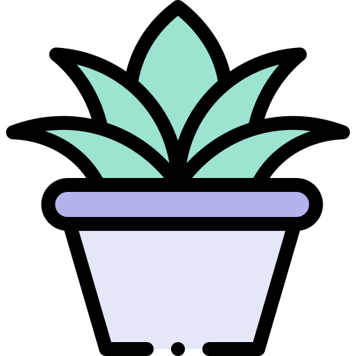 Plant pot Detailed Rounded Lineal color icon