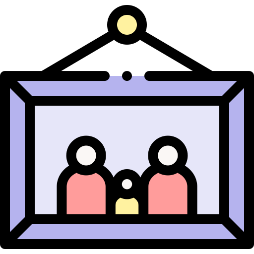 Family picture Detailed Rounded Lineal color icon