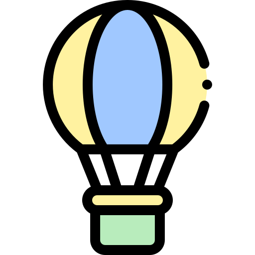 熱気球 Detailed Rounded Lineal color icon