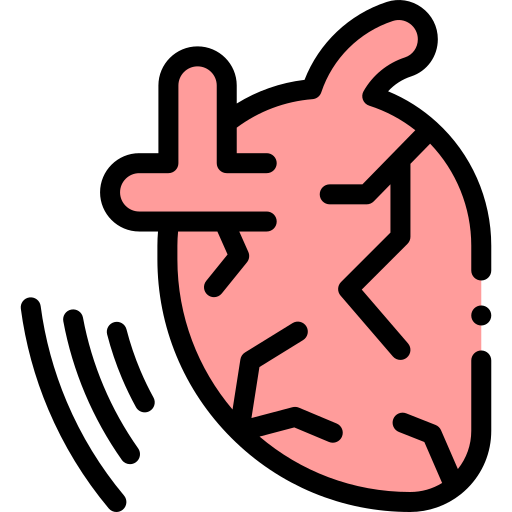 infarto de miocardio Detailed Rounded Lineal color icono