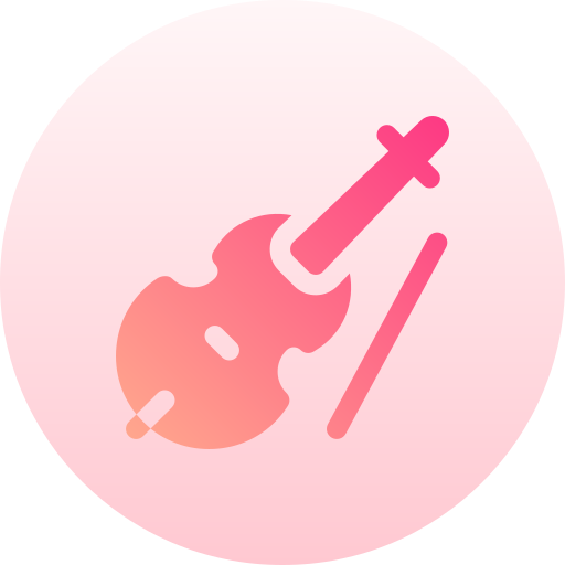 Violin Basic Gradient Circular icon