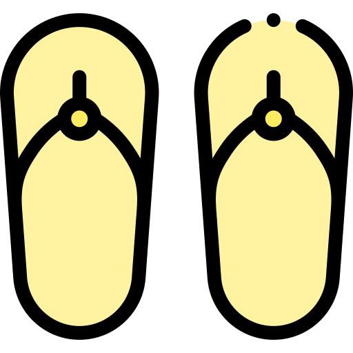 ビーチサンダル Detailed Rounded Lineal color icon