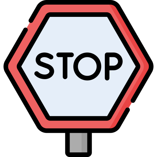 Stop sign Special Lineal color icon