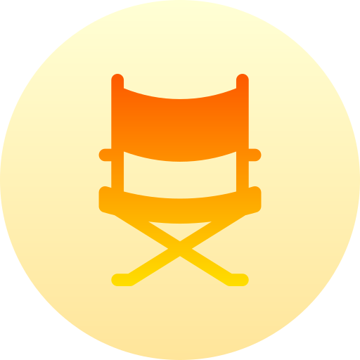 Director chair Basic Gradient Circular icon