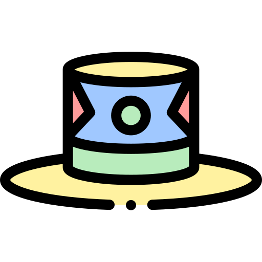 sombrero Detailed Rounded Lineal color icono