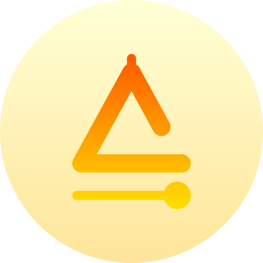trójkąt Basic Gradient Circular ikona