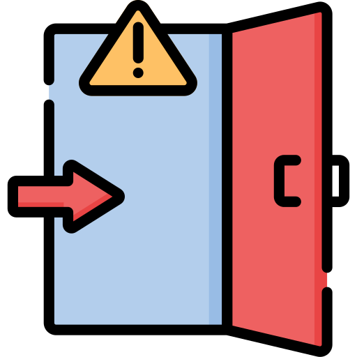 Emergency exit Special Lineal color icon