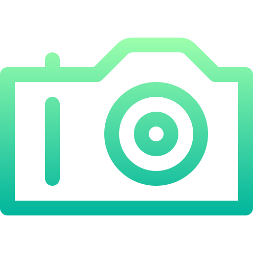 kamera Basic Gradient Lineal color ikona