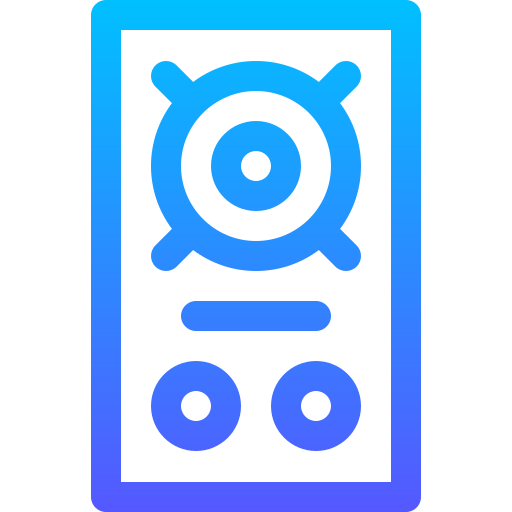 głośnik Basic Gradient Lineal color ikona