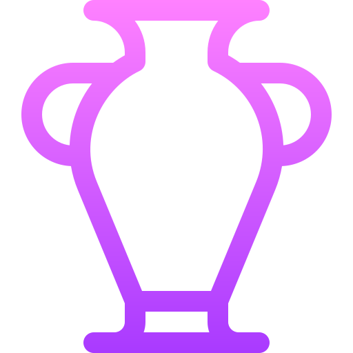 jarrón griego Basic Gradient Lineal color icono