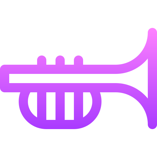 Trumpet Basic Gradient Lineal color icon