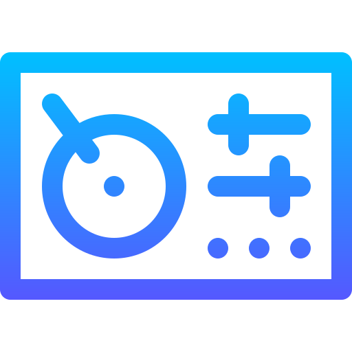 Dj mixer Basic Gradient Lineal color icon