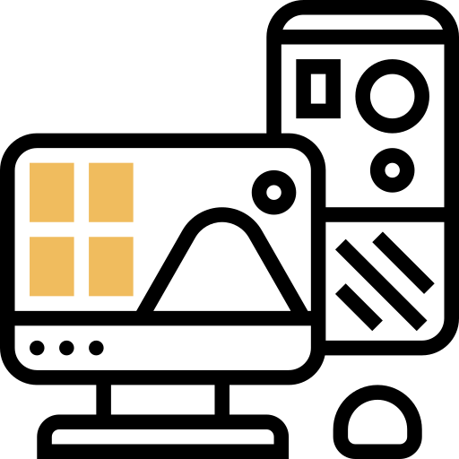 desktop-bildschirm Meticulous Yellow shadow icon