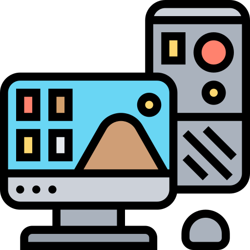 desktop-bildschirm Meticulous Lineal Color icon