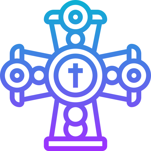 krzyż bizantyjski Meticulous Gradient ikona