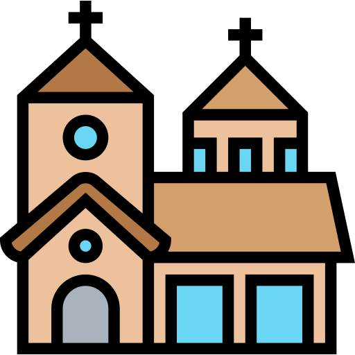 kościół Meticulous Lineal Color ikona