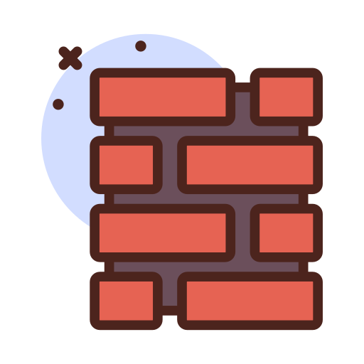 Brick wall Darius Dan Lineal Color icon