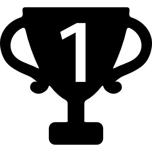 copa del trofeo para el número uno  icono