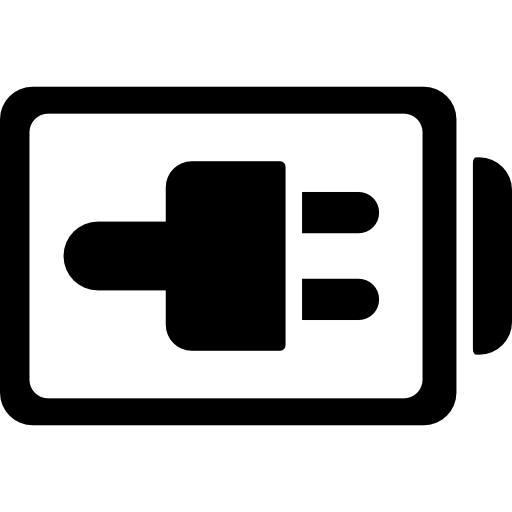 znak wtyczki na symbolu konspektu baterii  ikona