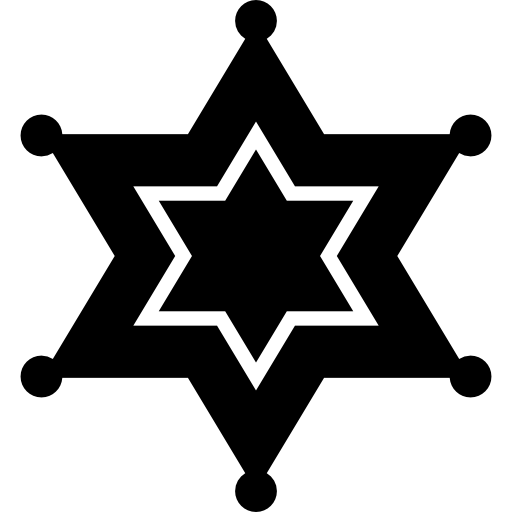 Star of six points symbol  icon