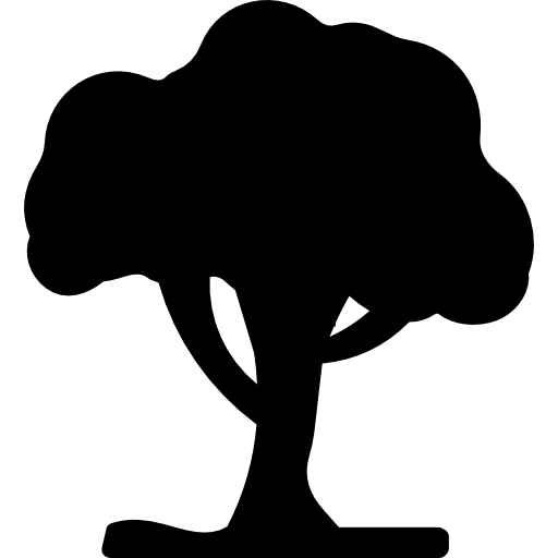 forma de silhueta de árvore negra  Ícone