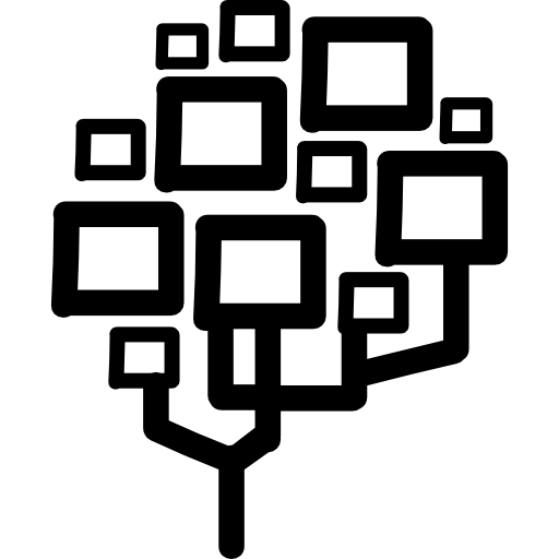 drzewo liści prostokątów  ikona